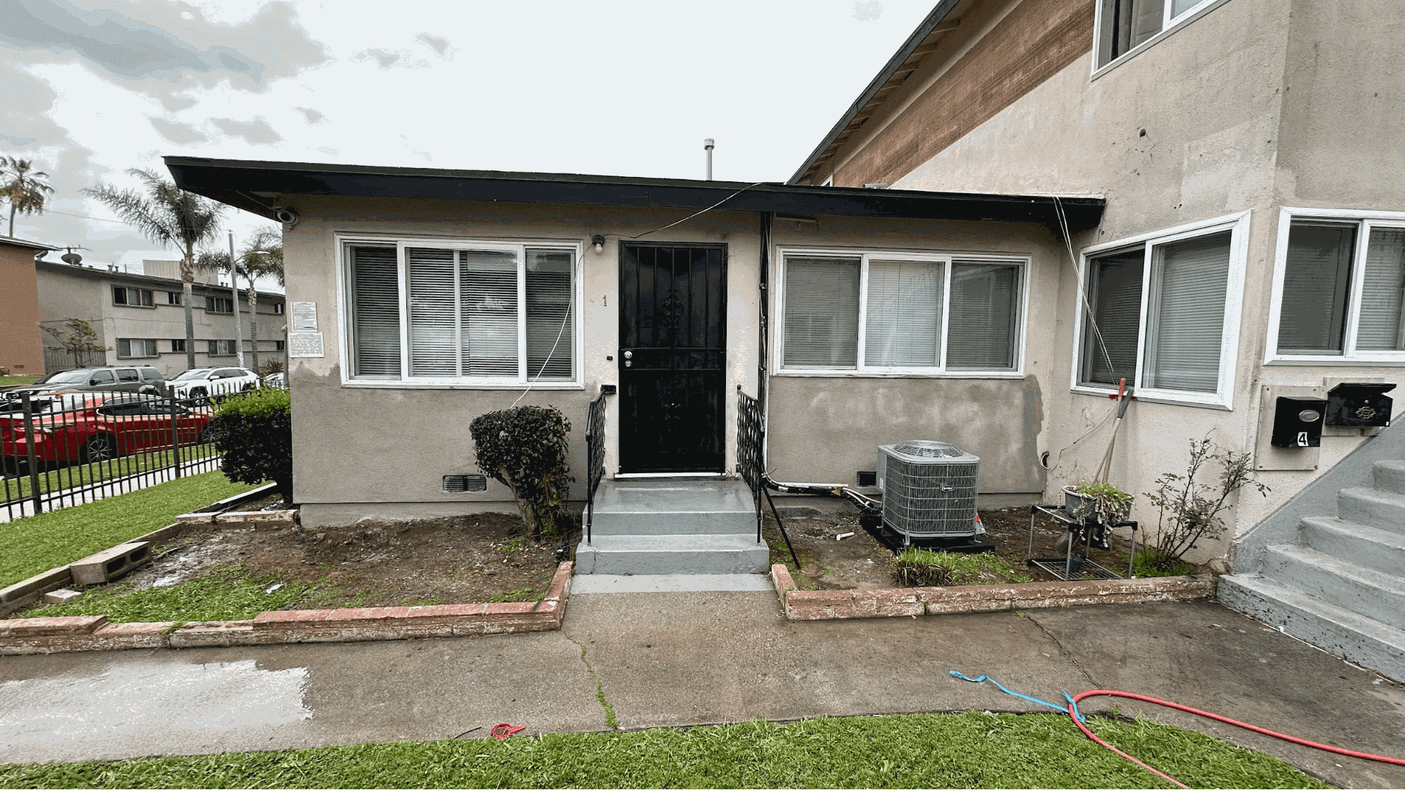 residential half a wall complete stucco
